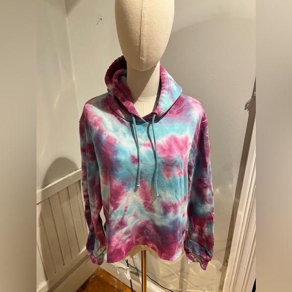 Aviator Nation Tie Dye Cropped Hoodie - Picture 1 of 6